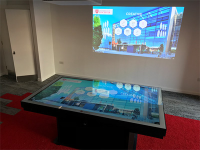 leicester-Projector Sky Zone Interactive Table